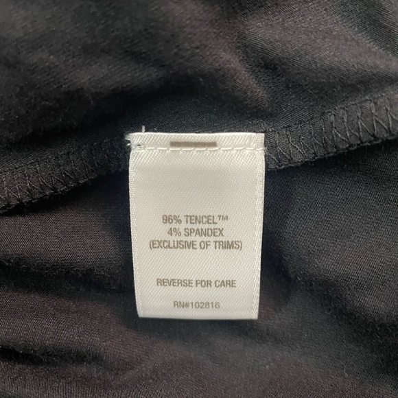 garnet Hill Black Knit Long Sleeve Relaxed Fit Midi Dress, XS - Picture 5 of 7